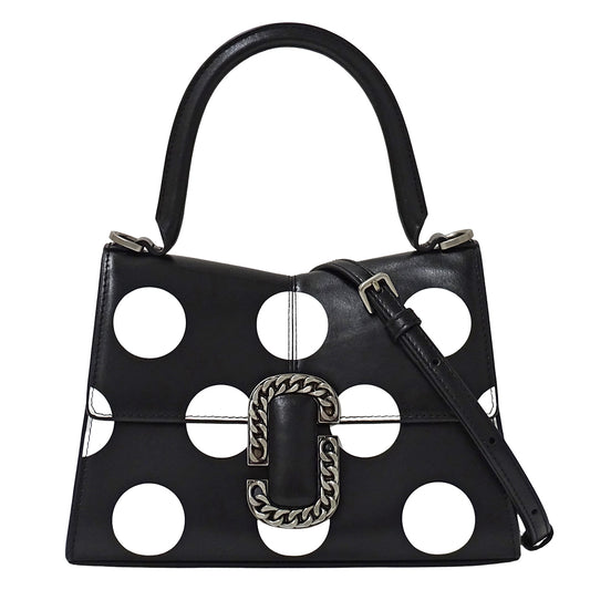 MARC JACOBS マークジェイコブス 2wayバッグ ブラック ホワイト レザー レディース 【中古】
