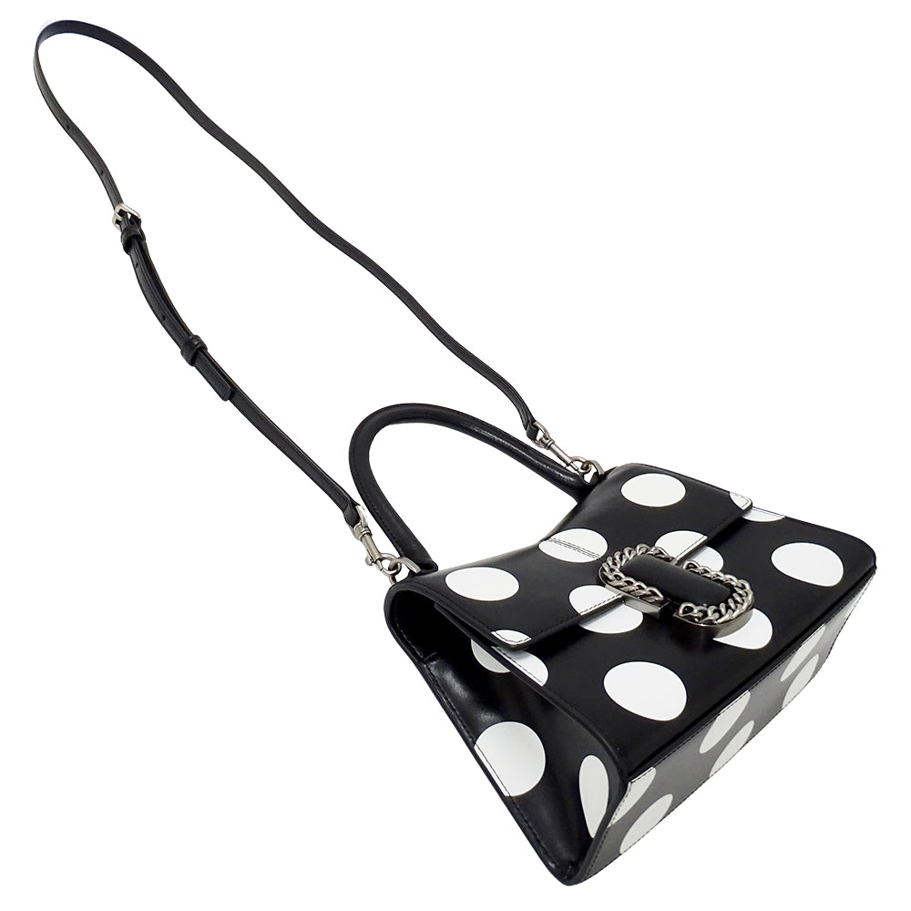 MARC JACOBS マークジェイコブス 2wayバッグ ブラック ホワイト レザー レディース 【中古】