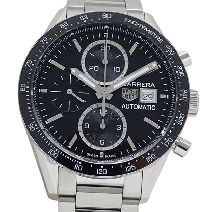 TAG Heuer タグホイヤー カレラ CV201AJ-9 BA0715 メンズ 腕時計 キャリバー16 クロノグラフ 自動巻き AT ステンレス SS シルバー ブラック 磨き済み 【中古】