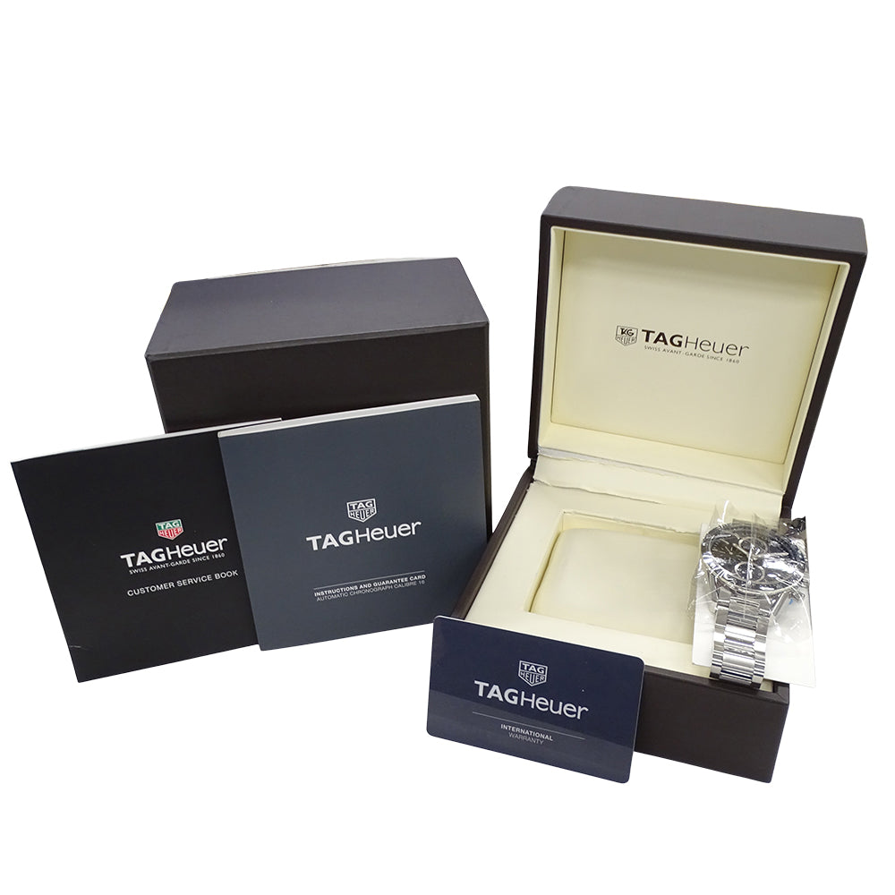TAG Heuer タグホイヤー カレラ CV201AJ-9 BA0715 メンズ 腕時計 キャリバー16 クロノグラフ 自動巻き AT ステンレス SS シルバー ブラック 磨き済み 【中古】