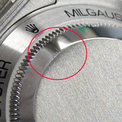 ROLEX ロレックス ミルガウス 116400GV ランダム番 メンズ 腕時計 自動巻き AT ステンレス SS シルバー ブラック 磨き済み 【中古】