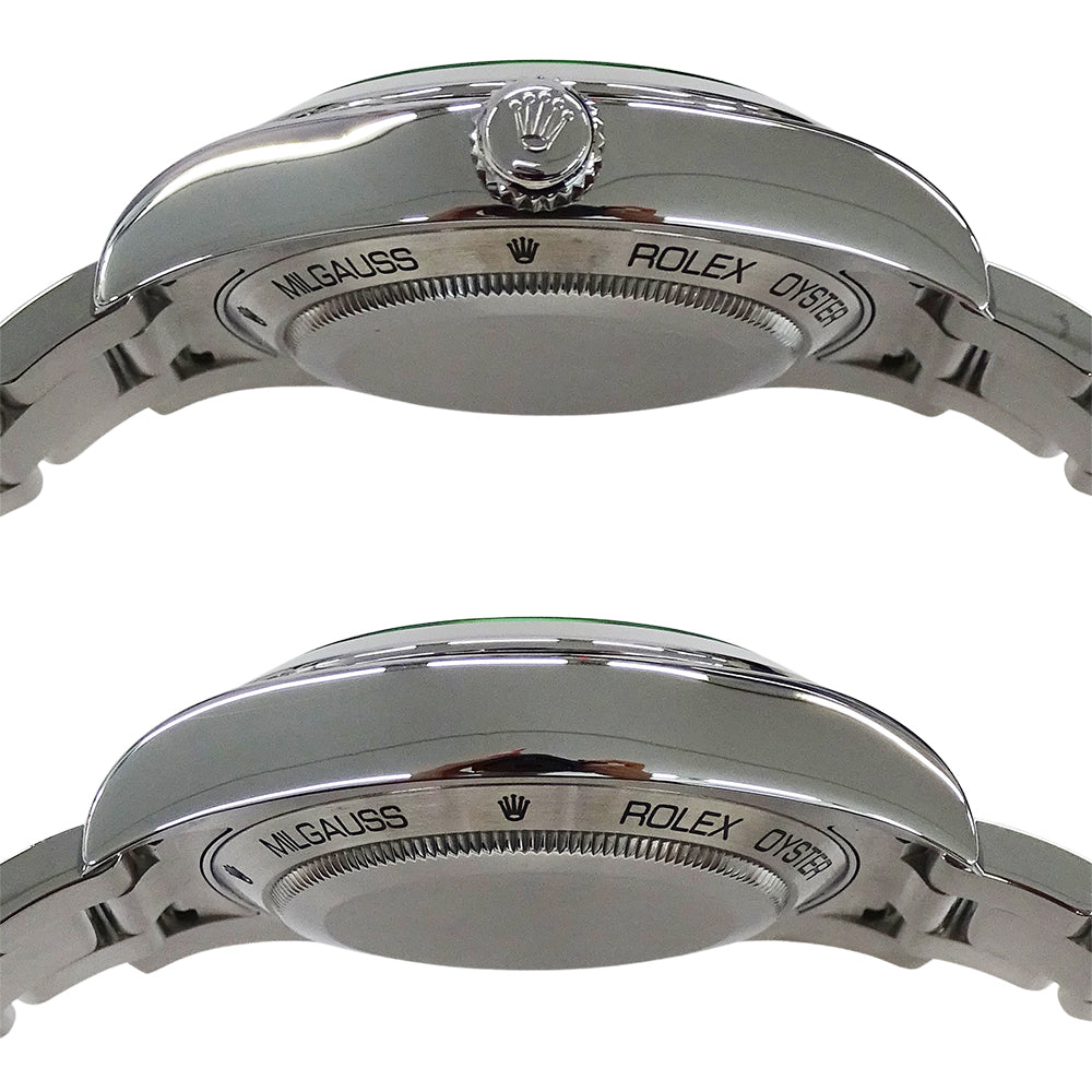 ROLEX ロレックス ミルガウス 116400GV ランダム番 メンズ 腕時計 自動巻き AT ステンレス SS シルバー ブラック 磨き済み 【中古】