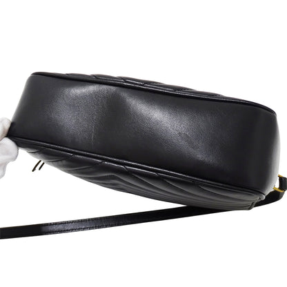SAINT LAURENT サンローラン ルー カメラバッグ ショルダーバッグ ブラック レザー レディース 【中古】