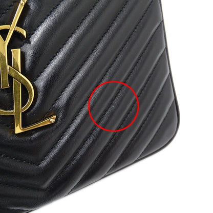 SAINT LAURENT サンローラン ルー カメラバッグ ショルダーバッグ ブラック レザー レディース 【中古】