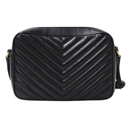 SAINT LAURENT サンローラン ルー カメラバッグ ショルダーバッグ ブラック レザー レディース 【中古】