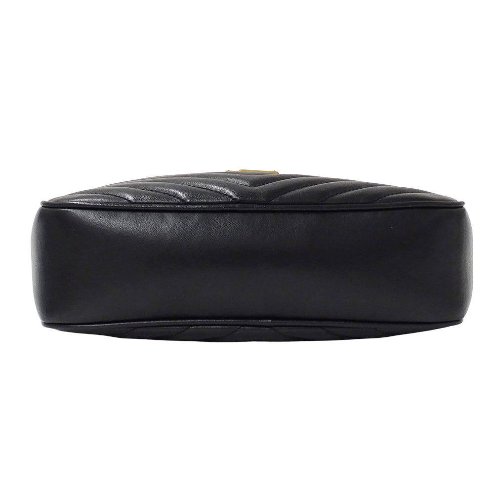 SAINT LAURENT サンローラン ルー カメラバッグ ショルダーバッグ ブラック レザー レディース 【中古】