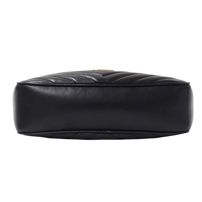 SAINT LAURENT サンローラン ルー カメラバッグ ショルダーバッグ ブラック レザー レディース 【中古】