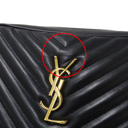 SAINT LAURENT サンローラン ルー カメラバッグ ショルダーバッグ ブラック レザー レディース 【中古】