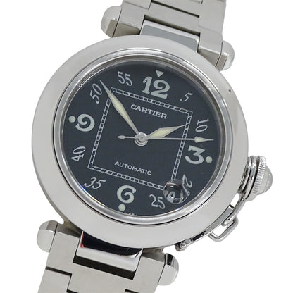 Cartier カルティエ パシャC W31043M7 ボーイズ 腕時計 自動巻き AT ステンレス SS シルバー ブラック 磨き済み 【中古】