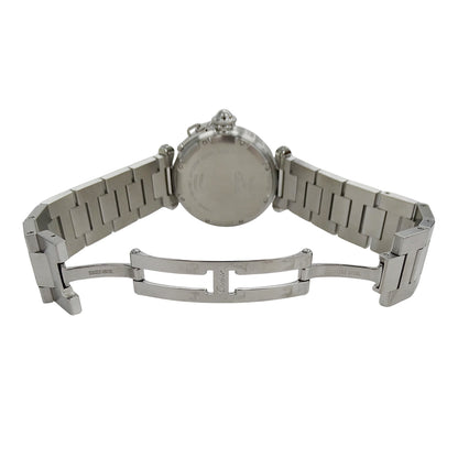 Cartier カルティエ パシャC W31043M7 ボーイズ 腕時計 自動巻き AT ステンレス SS シルバー ブラック 磨き済み 【中古】