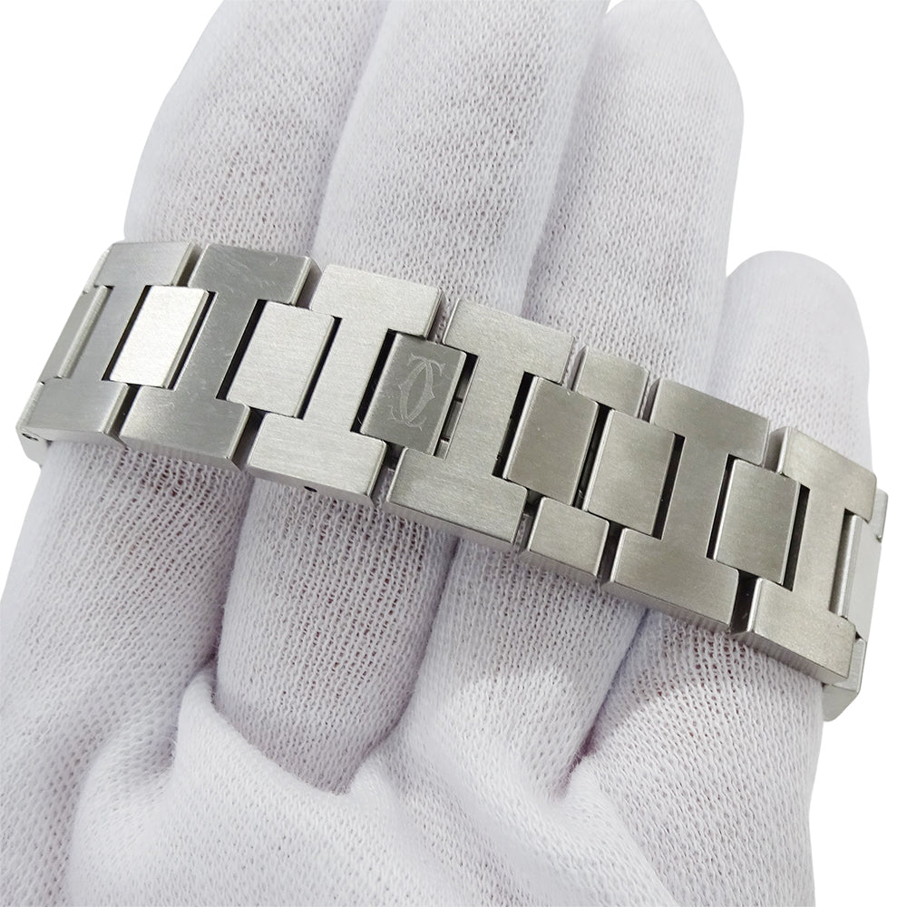 Cartier カルティエ パシャC W31043M7 ボーイズ 腕時計 自動巻き AT ステンレス SS シルバー ブラック 磨き済み 【中古】