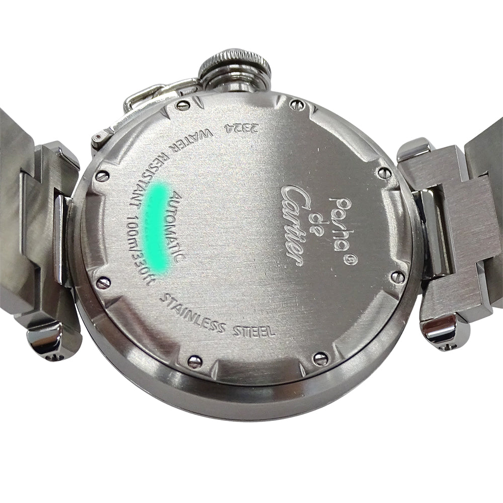 Cartier カルティエ パシャC W31043M7 ボーイズ 腕時計 自動巻き AT ステンレス SS シルバー ブラック 磨き済み 【中古】