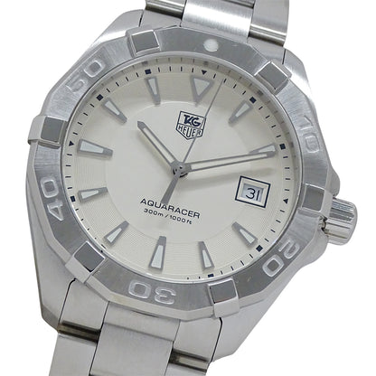 TAG Heuer タグホイヤー アクアレーサー WAY1111 BA0928 メンズ 腕時計 クオーツ QZ ステンレス SS シルバー ホワイト 磨き済み 【中古】