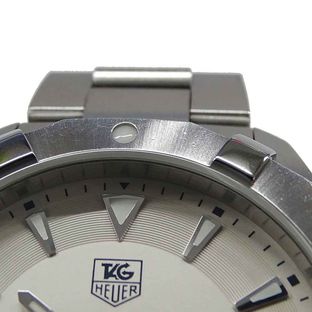 TAG Heuer タグホイヤー アクアレーサー WAY1111 BA0928 メンズ 腕時計 クオーツ QZ ステンレス SS シルバー ホワイト 磨き済み 【中古】
