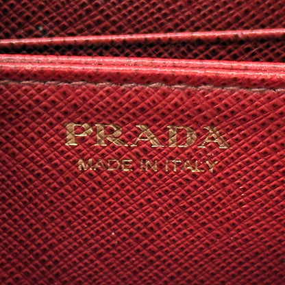 PRADA プラダ コインケース サフィアーノ レッド レディース 【中古】