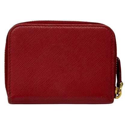 PRADA プラダ コインケース サフィアーノ レッド レディース 【中古】