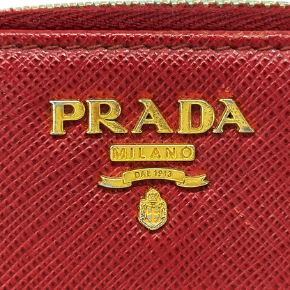 PRADA プラダ コインケース サフィアーノ レッド レディース 【中古】