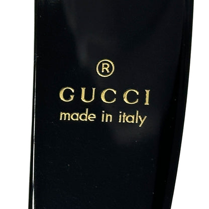 GUCCI グッチ カチューシャ クリスタル インターロッキングG プラスチック ブラック レディース 【中古】
