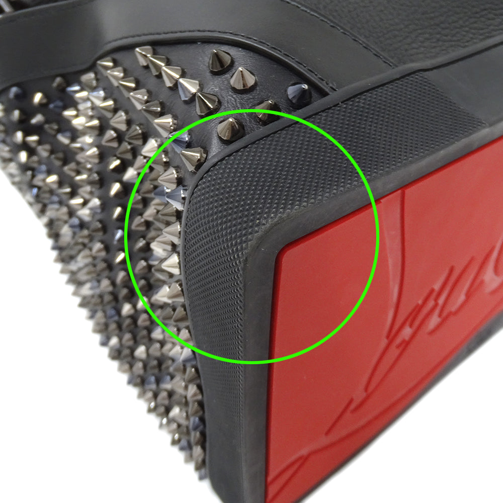 Christian Louboutin クリスチャンルブタン エクスプローラーファンク バックパック リュック ブラック レザー レディース メンズ 【中古】