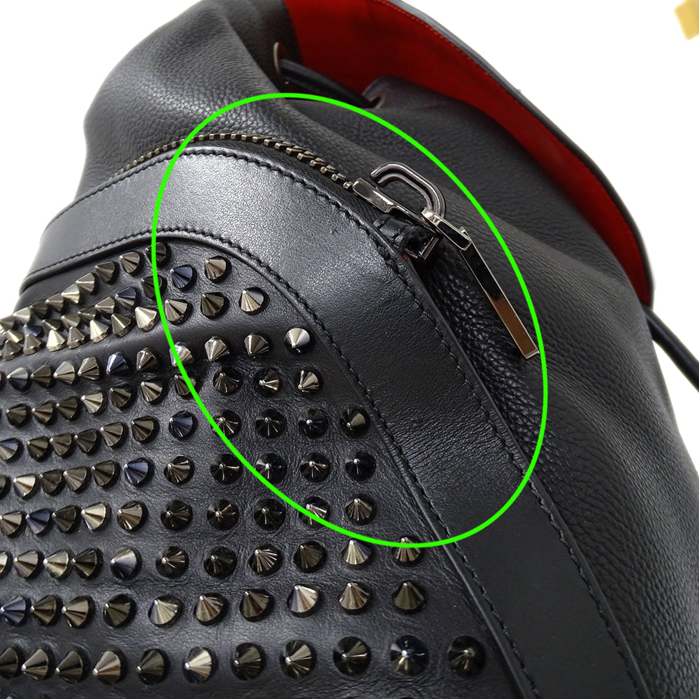 Christian Louboutin クリスチャンルブタン エクスプローラーファンク バックパック リュック ブラック レザー レディース メンズ 【中古】