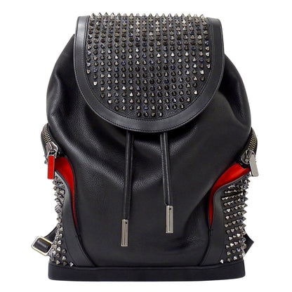 Christian Louboutin クリスチャンルブタン エクスプローラーファンク バックパック リュック ブラック レザー レディース メンズ 【中古】