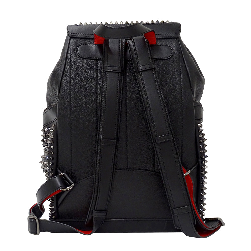 Christian Louboutin クリスチャンルブタン エクスプローラーファンク バックパック リュック ブラック レザー レディース メンズ 【中古】