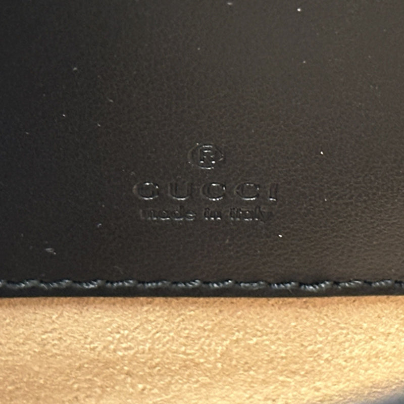 GUCCI グッチ GGマーモント チェーンショルダー ショルダーバッグ ブラック 746431 レザー レディース 【中古】