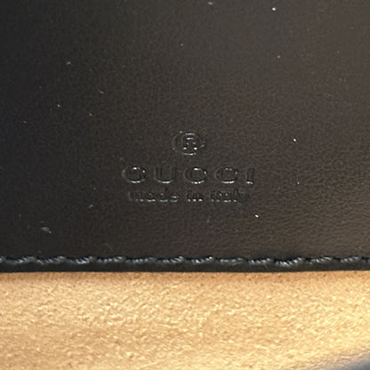 GUCCI グッチ GGマーモント チェーンショルダー ショルダーバッグ ブラック 746431 レザー レディース 【中古】