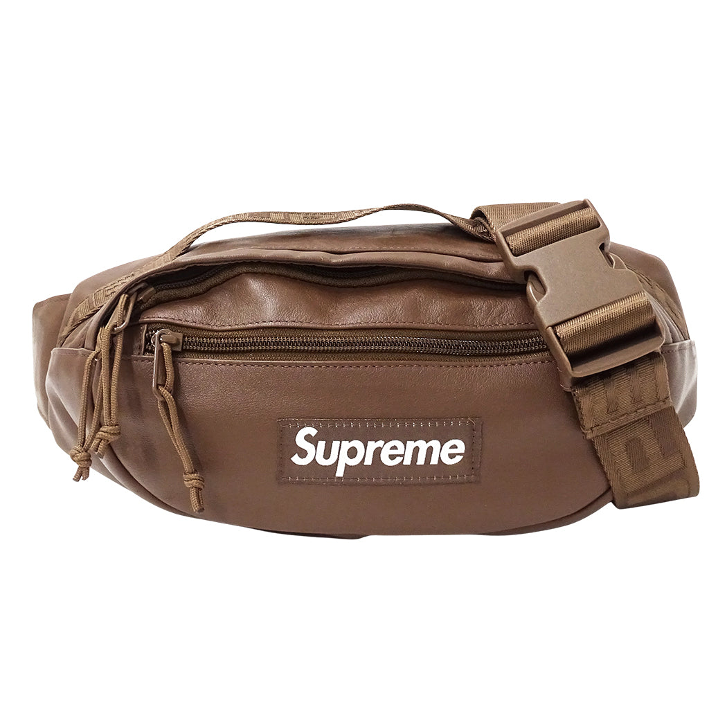 Supreme シュプリーム ボディ・ウエストバッグ ブラウン レザー レディース メンズ 【中古】