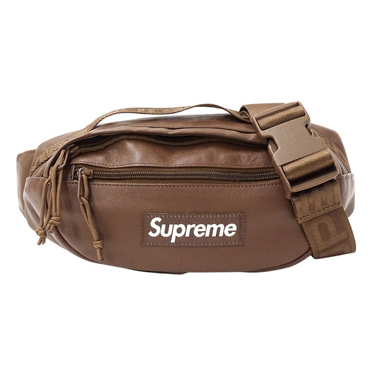 Supreme シュプリーム ボディ・ウエストバッグ ブラウン レザー レディース メンズ 【中古】