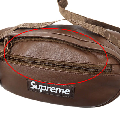 Supreme シュプリーム ボディ・ウエストバッグ ブラウン レザー レディース メンズ 【中古】