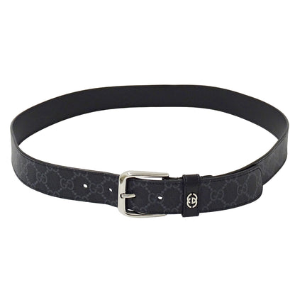 GUCCI グッチ ベルト インターロッキングG ブラック 673921 GGスプリーム メンズ 【中古】