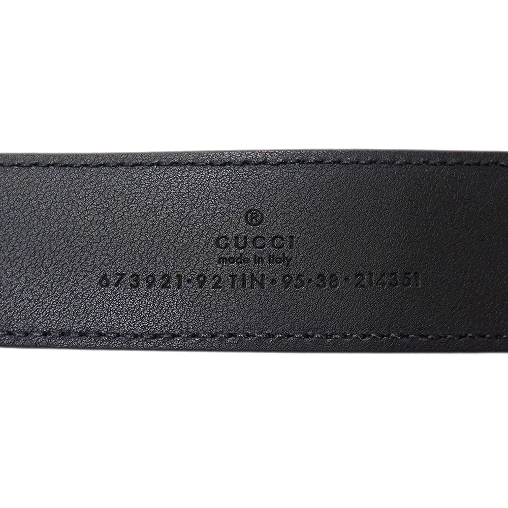GUCCI グッチ ベルト インターロッキングG ブラック 673921 GGスプリーム メンズ 【中古】