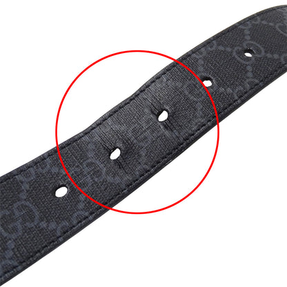 GUCCI グッチ ベルト インターロッキングG ブラック 673921 GGスプリーム メンズ 【中古】