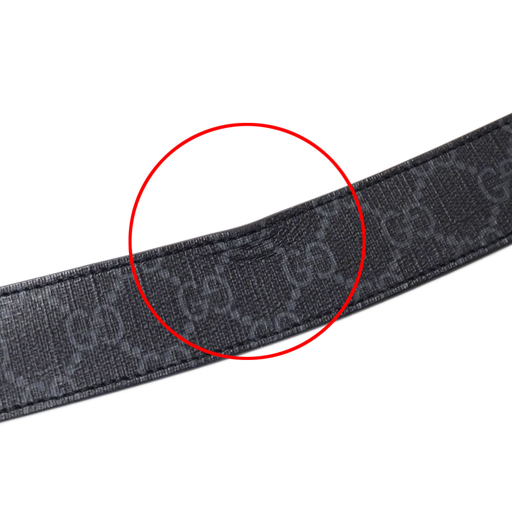 GUCCI グッチ ベルト インターロッキングG ブラック 673921 GGスプリーム メンズ 【中古】