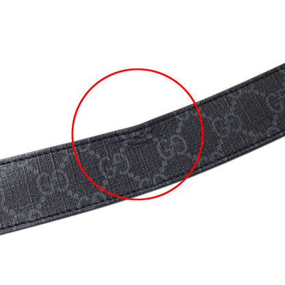 GUCCI グッチ ベルト インターロッキングG ブラック 673921 GGスプリーム メンズ 【中古】