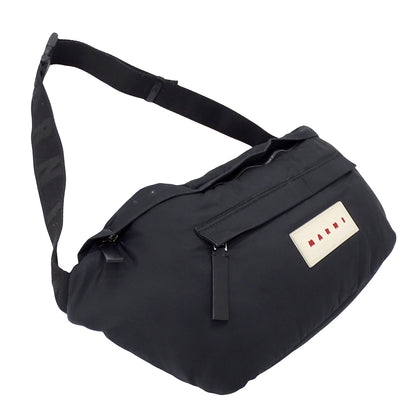 MARNI マルニ ボディバッグ ウエストバッグ ブラック ナイロン レディース メンズ 【中古】