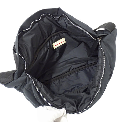 MARNI マルニ ボディバッグ ウエストバッグ ブラック ナイロン レディース メンズ 【中古】