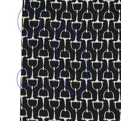 HERMES エルメス アスコットタイ ネクタイ ブラック シルク メンズ 【中古】