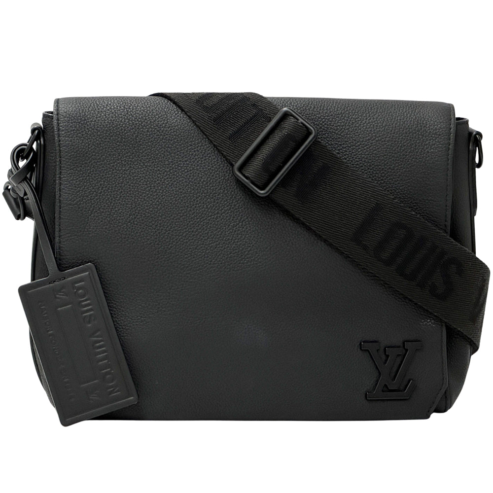 LOUIS VUITTON ルイ・ヴィトン テイクオフ メッセンジャー ショルダーバッグ LV アエログラム ノワール M57080 メンズ 【中古】