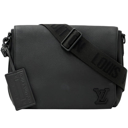 LOUIS VUITTON ルイ・ヴィトン テイクオフ メッセンジャー ショルダーバッグ LV アエログラム ノワール M57080 メンズ 【中古】