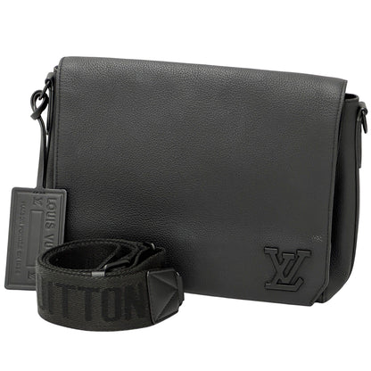 LOUIS VUITTON ルイ・ヴィトン テイクオフ メッセンジャー ショルダーバッグ LV アエログラム ノワール M57080 メンズ 【中古】