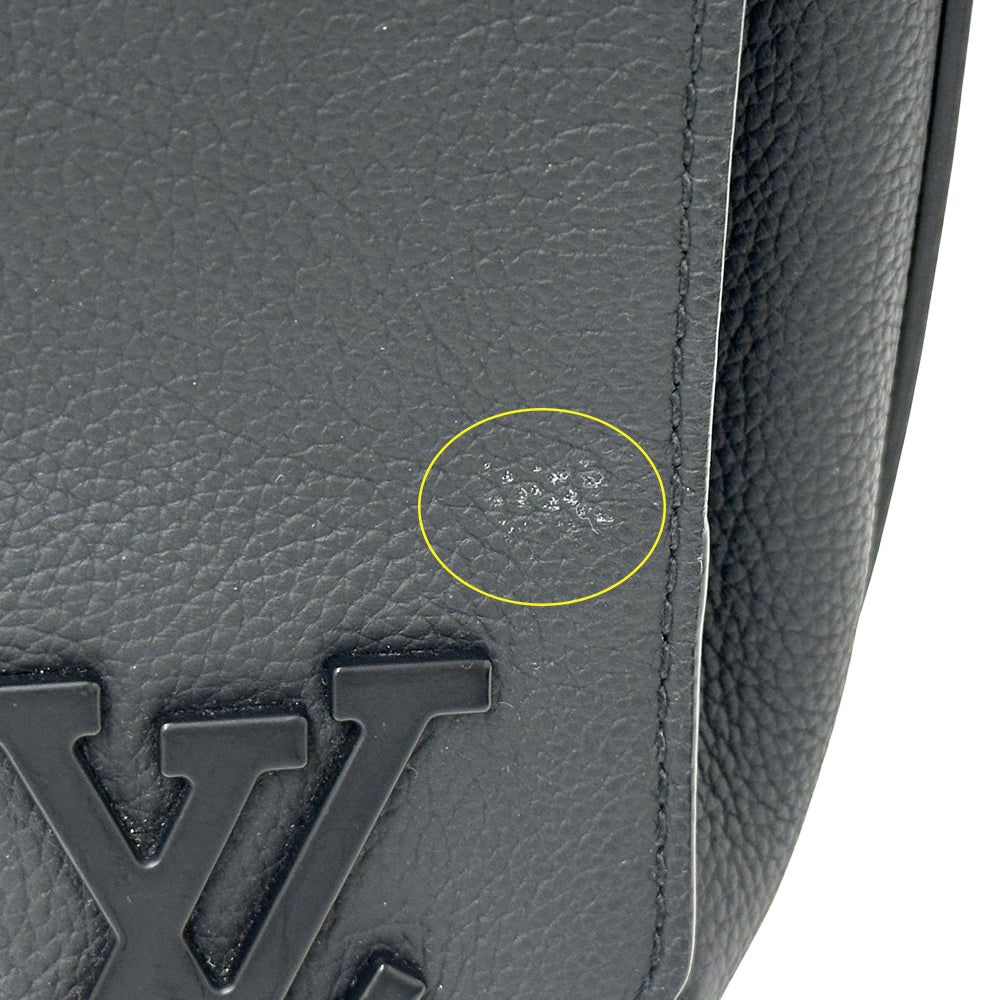 LOUIS VUITTON ルイ・ヴィトン テイクオフ メッセンジャー ショルダーバッグ LV アエログラム ノワール M57080 メンズ 【中古】