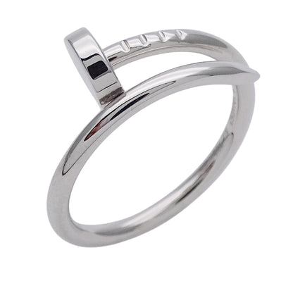 Cartier カルティエ ジュストアンクル スモール リング 指輪 750WG ホワイトゴールド #49 約9号 レディース メンズ 磨き済み【中古】