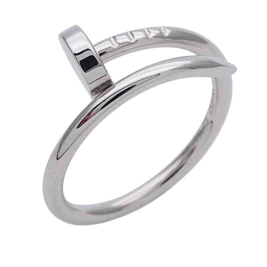 Cartier カルティエ ジュストアンクル スモール リング 指輪 750WG ホワイトゴールド #49 約9号 レディース メンズ 磨き済み【中古】