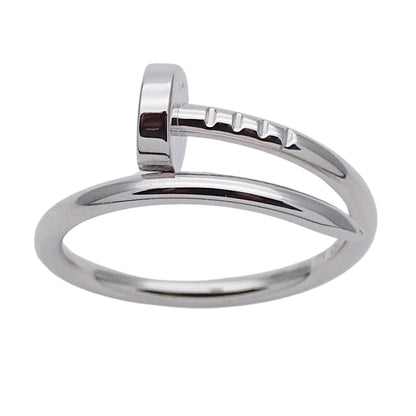 Cartier カルティエ ジュストアンクル スモール リング 指輪 750WG ホワイトゴールド #49 約9号 レディース メンズ 磨き済み【中古】