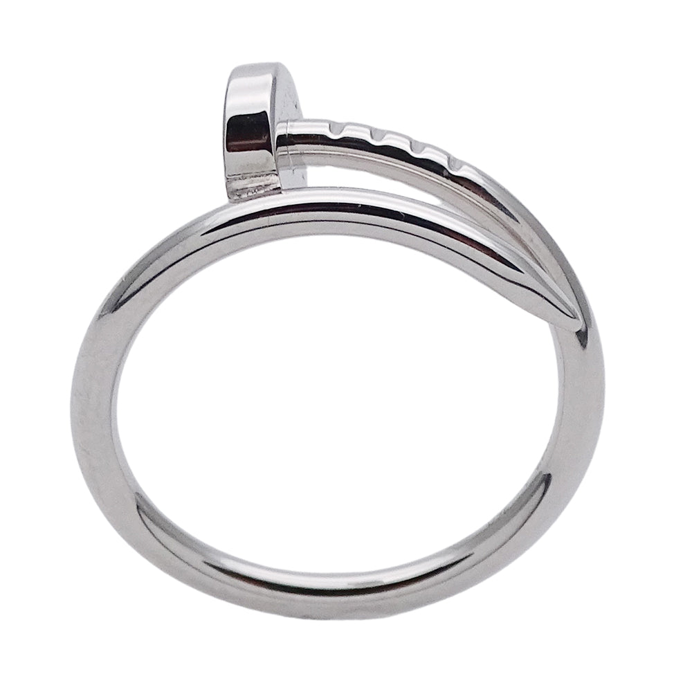 Cartier カルティエ ジュストアンクル スモール リング 指輪 750WG ホワイトゴールド #49 約9号 レディース メンズ 磨き済み【中古】