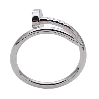 Cartier カルティエ ジュストアンクル スモール リング 指輪 750WG ホワイトゴールド #49 約9号 レディース メンズ 磨き済み【中古】