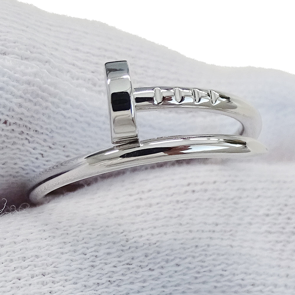 Cartier カルティエ ジュストアンクル スモール リング 指輪 750WG ホワイトゴールド #49 約9号 レディース メンズ 磨き済み【中古】