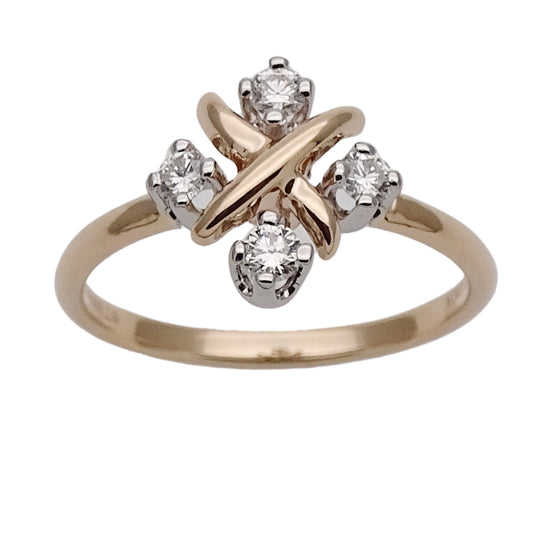 TIFFANY&Co. ティファニー ジャン シュランバージェ リング 指輪 750PG PT950 ダイヤモンド 約12号 レディース 磨き済み【中古】